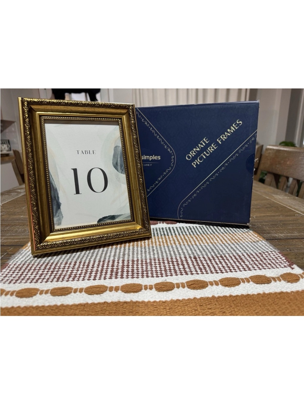 Simple Ornate Gold Frame with Decorative Beading. 2 in package.